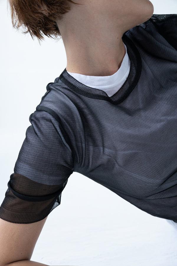 Simonett Sheer Mesh T - Black