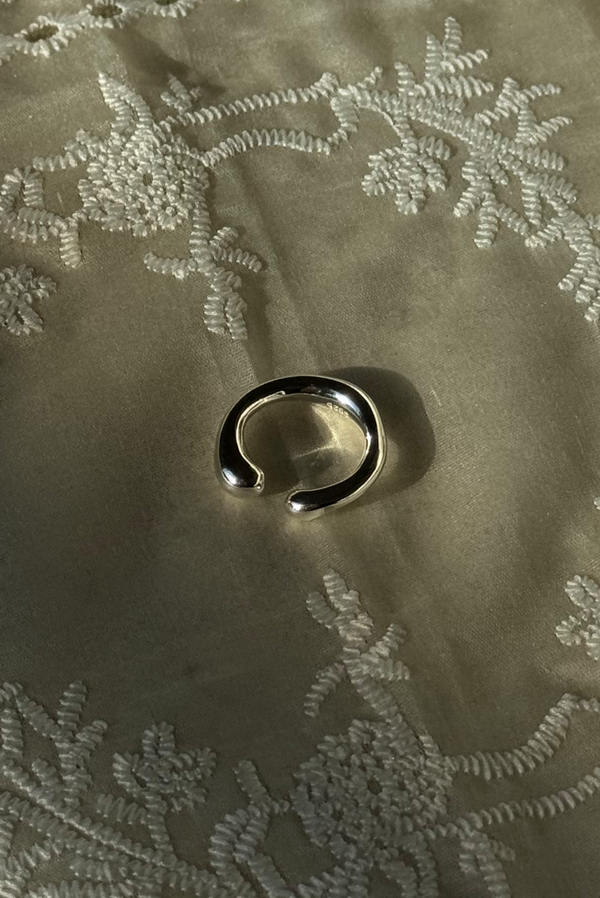 simonett Silver Open Front Organic Ring