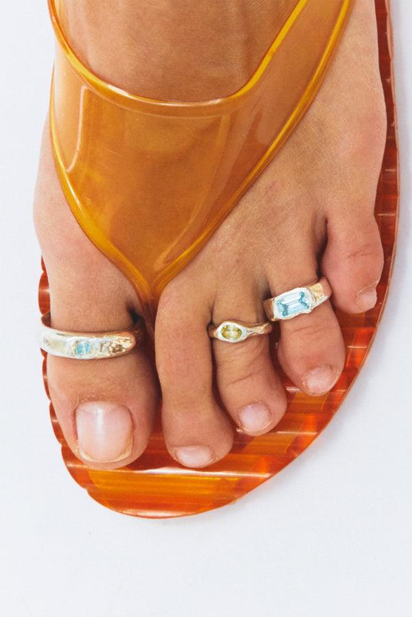 simonett Simuero - Costa Toe Ring Blue - Silver