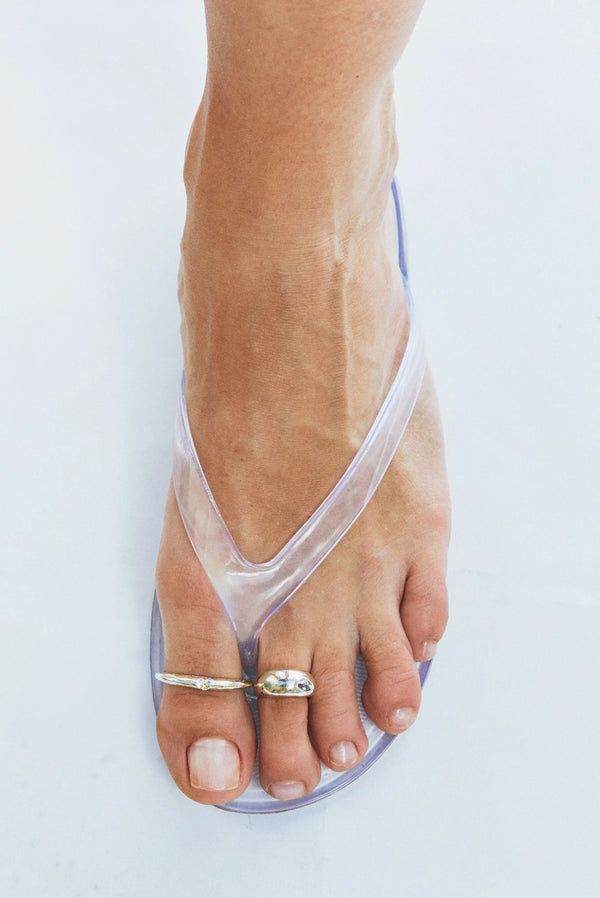 simonett Simuero - Margarita Toe Ring Yellow - Silver