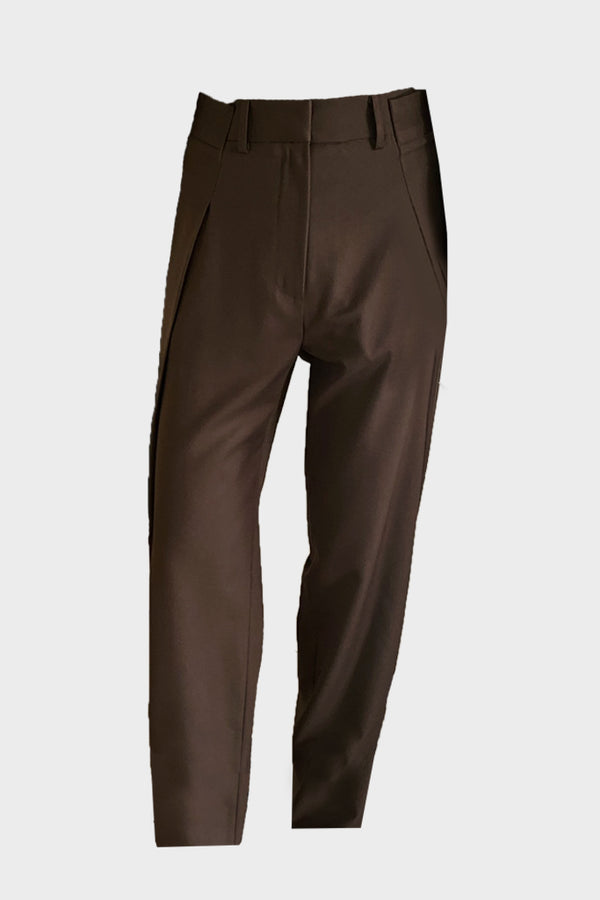 Simonett Slim Highrise Trousers - Brown