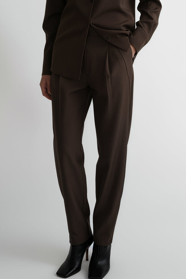 simonett Slim Highrise Trousers - Brown