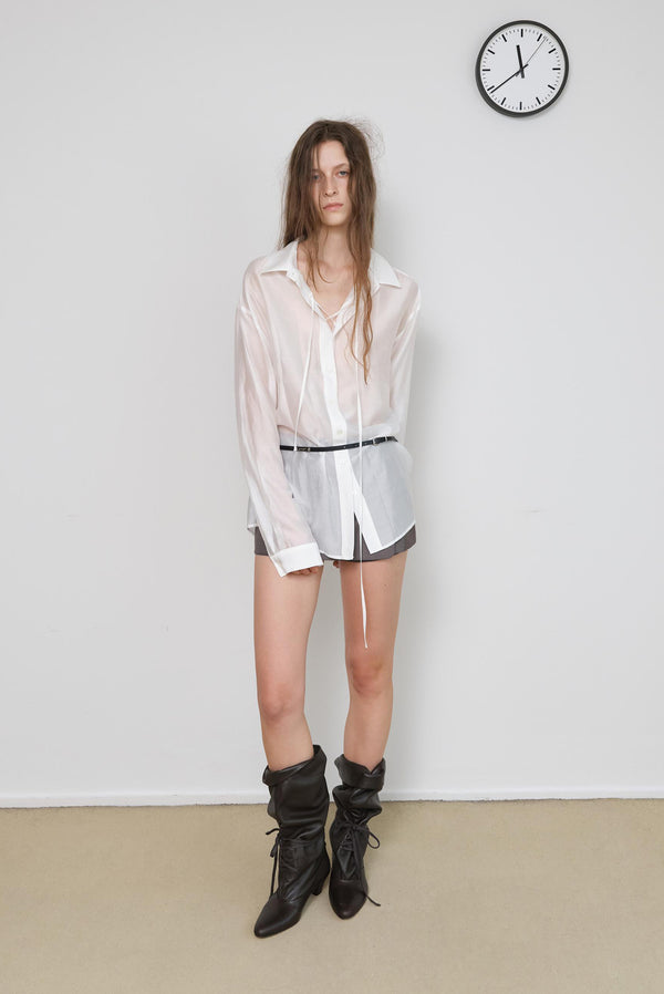 Simonett Slouch Leather Lace Up Boots - Brown