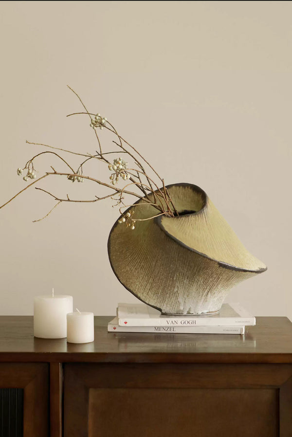 Simonett Spiral Vase - Chartreuse