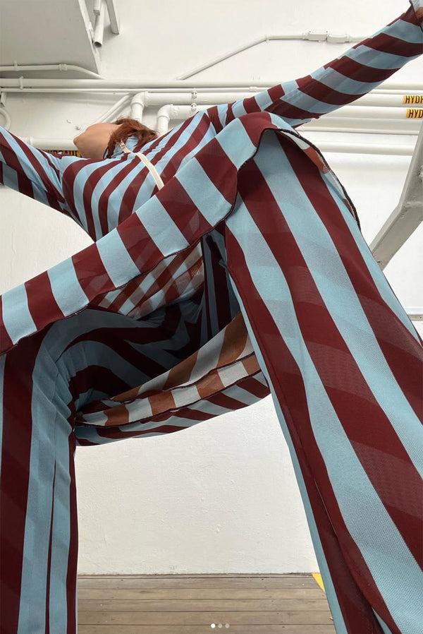 simonett Sunnei- Tulle Top - Celestial Stripe