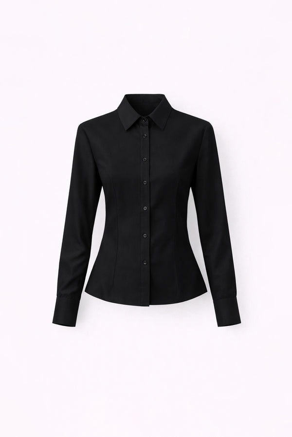Simonett Tailored Button Up Shirt - Black