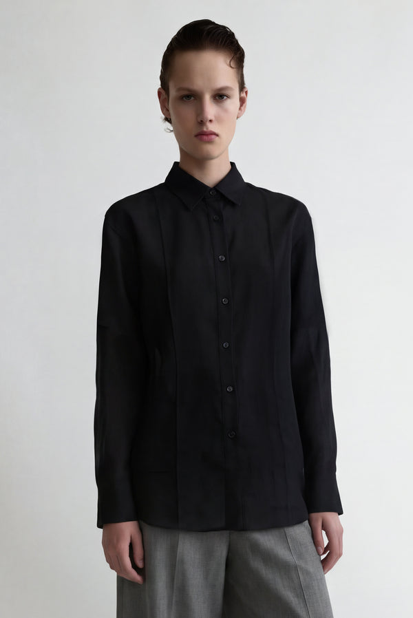 simonett Tailored Button Up Shirt - Black
