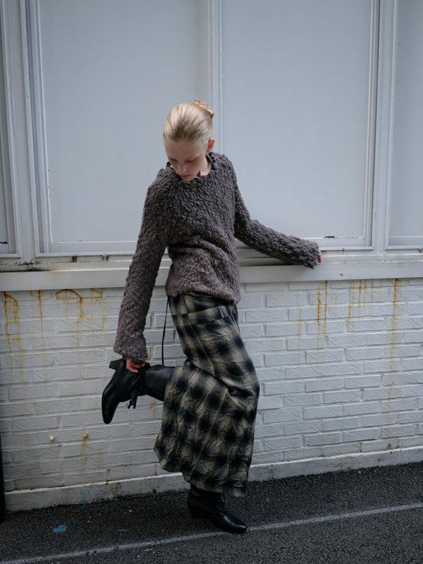 Simonett Textured Bubbled Knit - Charcoal