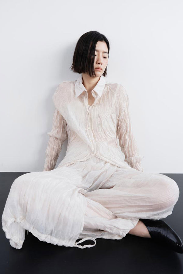 simonett Textured Translucent Blouse