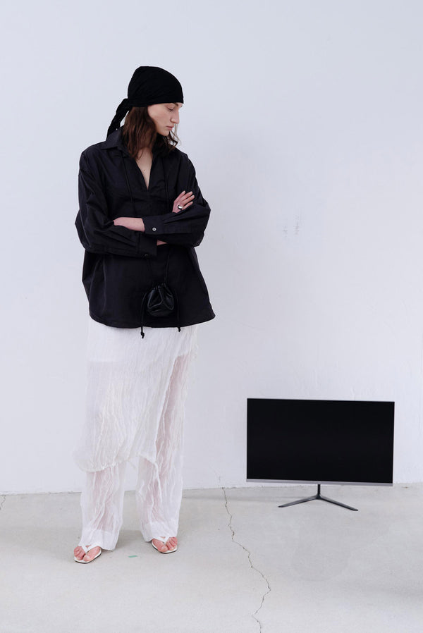 Simonett Textured Translucent Overlay Trouser