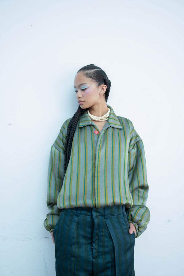 Simonett Tigra Tigra - Striped Aviator Puff Pants