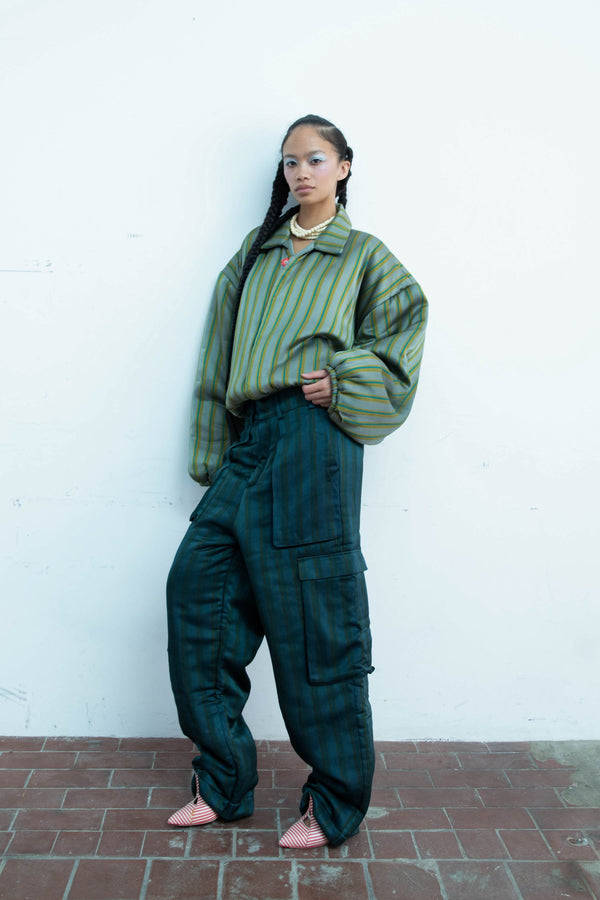 simonett Tigra Tigra - Striped Aviator Puff Pants