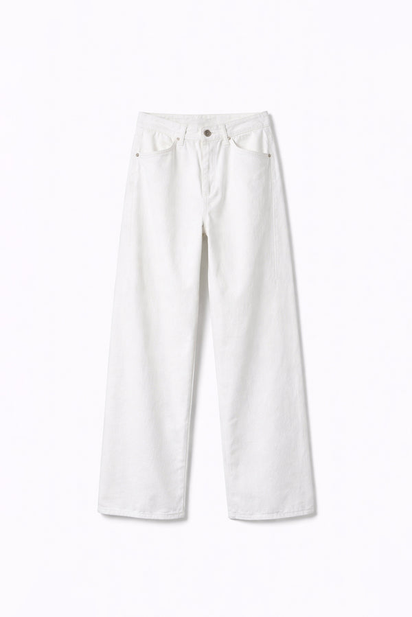 Simonett White Wide Leg Jeans