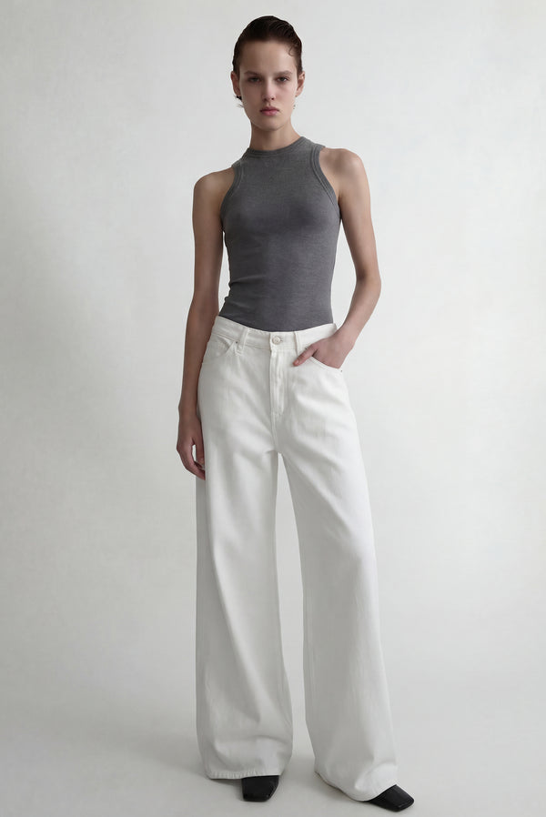 Simonett White Wide Leg Jeans