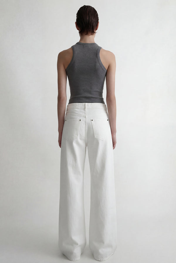 Simonett White Wide Leg Jeans
