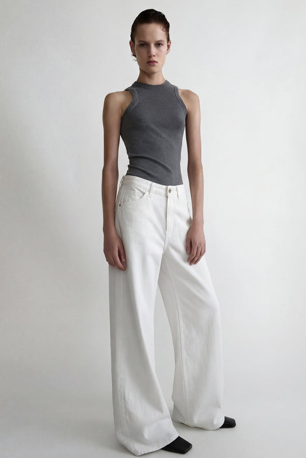 simonett White Wide Leg Jeans