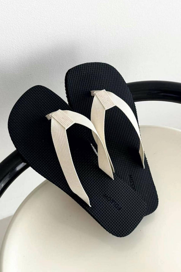 Simonett Woven Thong Strap Flip Flops - White