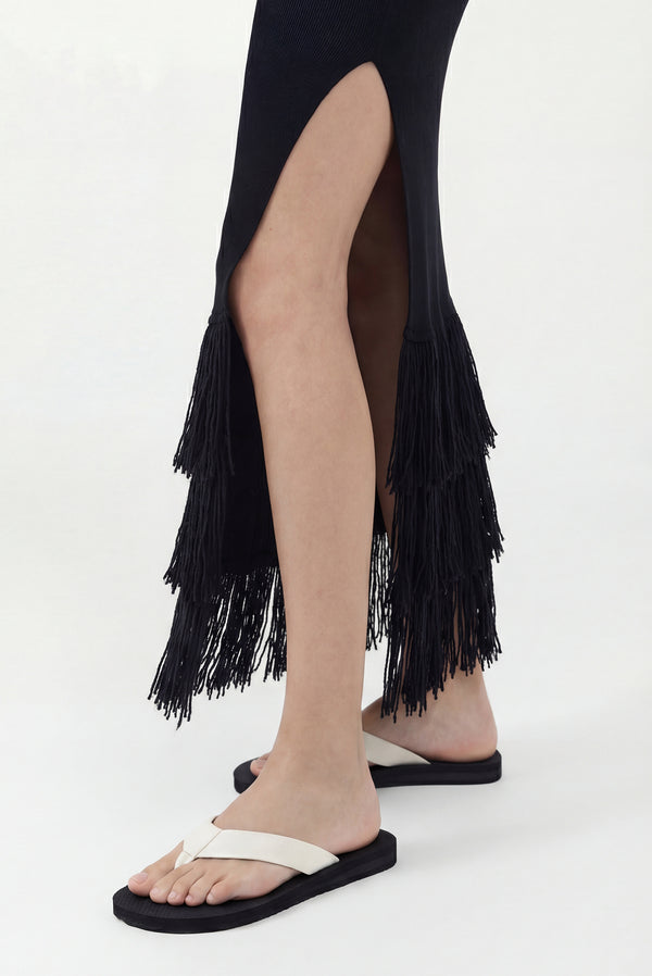 simonett Woven Thong Strap Flip Flops - White