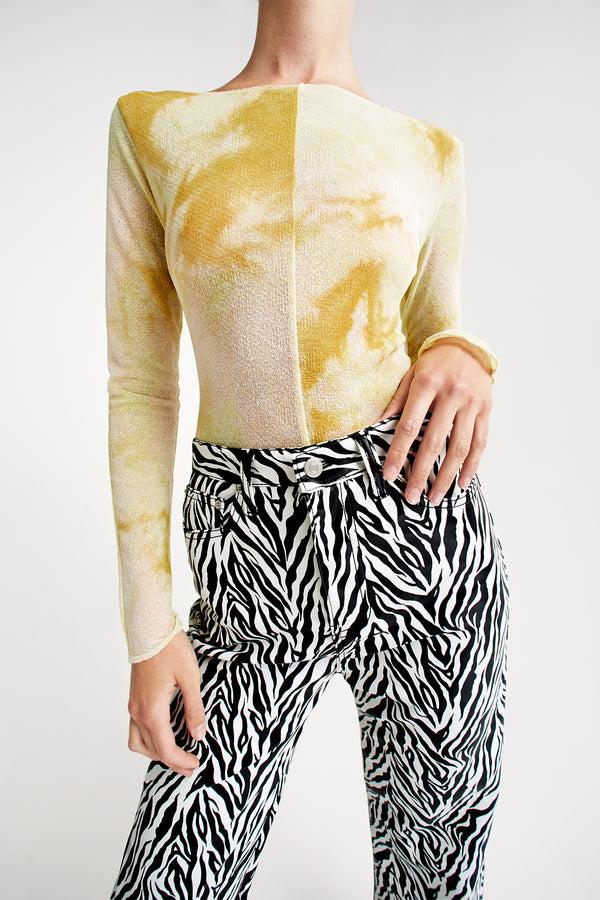 Simonett Zebra Leather Pants