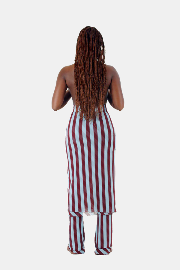 simonett Sunnei - Printed Tulle Skirt - Celestial Stripe