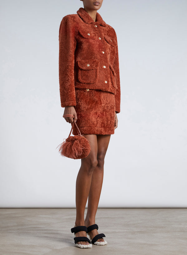 Simonetta Ravizza Currency FURRISSIMA SALE MATTONE - Shearling Tom Curly