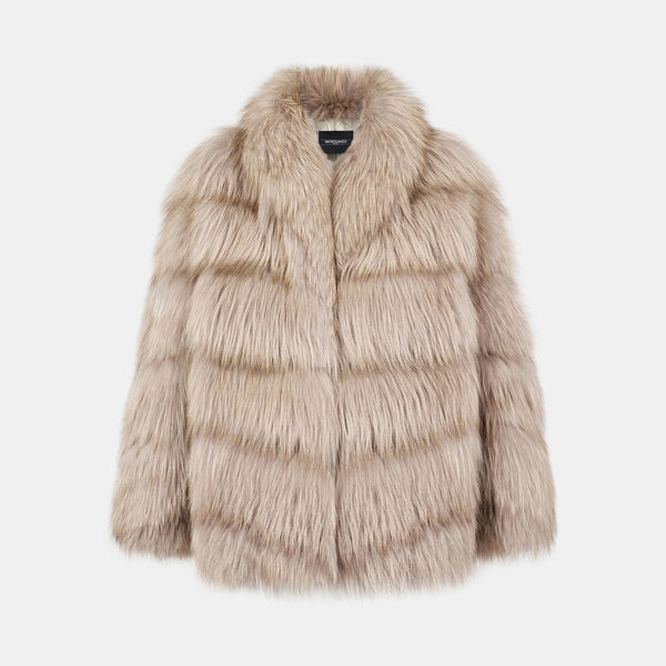 simonetta ravizza Currency GIACCHE E CAPISPALLA BORDEAUX - silver fox