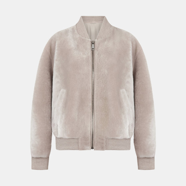 simonetta ravizza Currency GIACCHE E CAPISPALLA TAUPE - shearling merino