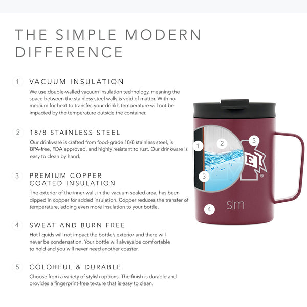 Simple Modern Collegiate Scout Coffee Mug With Flip Lid
