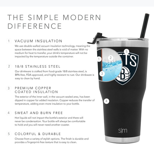 Simple Modern NBA Cruiser Tumbler With Flip Lid And Straw