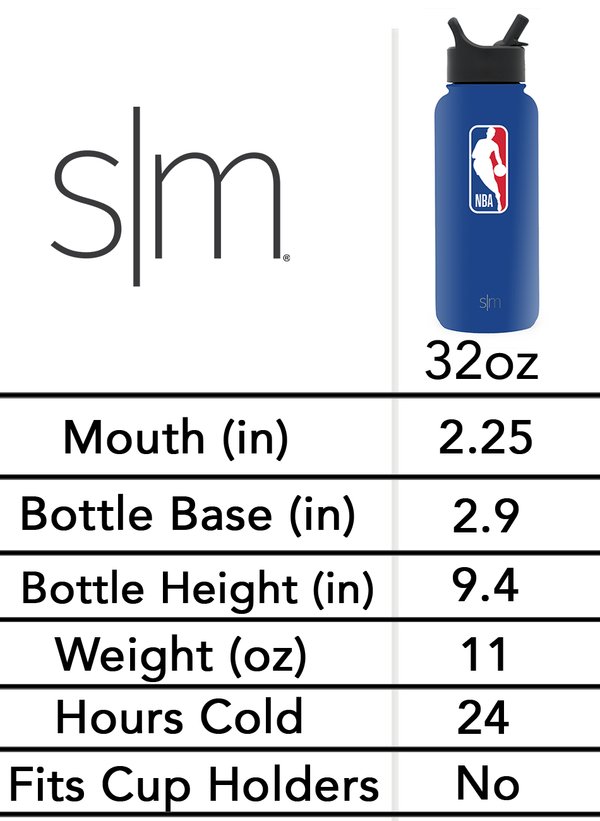 Simple Modern NBA Summit Water Bottle With Straw Lid - 32oz