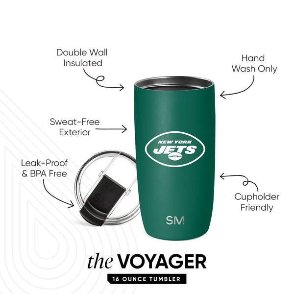 Simple Modern NFL Voyager Tumbler With Clear Flip Lid & Straw