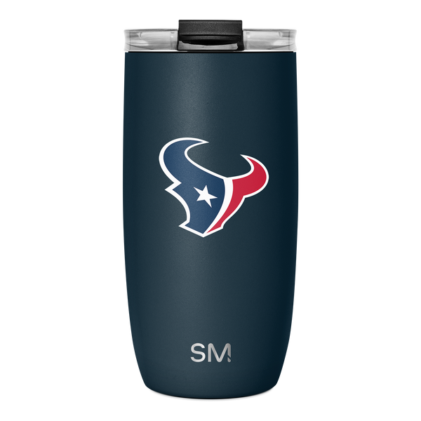 simple modern NFL Voyager Tumbler with Clear Flip Lid & Straw
