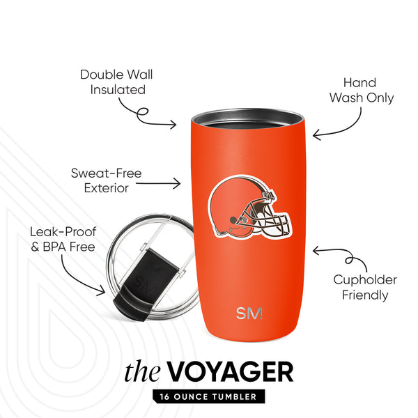 Simple Modern NFL Voyager Tumbler With Clear Flip Lid & Straw