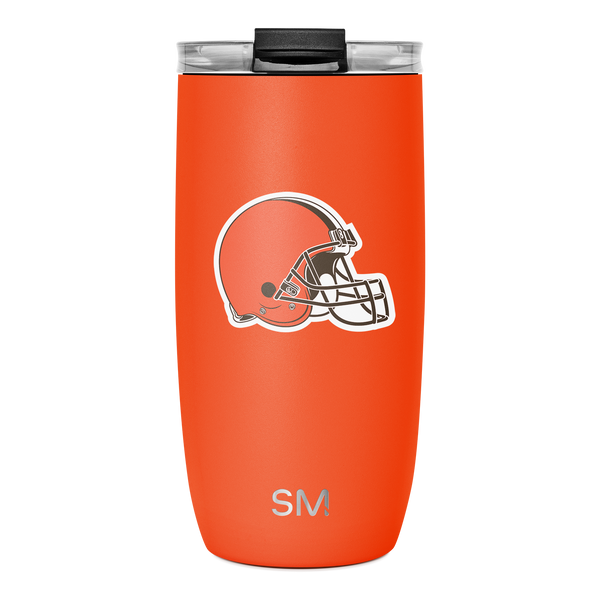 simple modern NFL Voyager Tumbler with Clear Flip Lid & Straw
