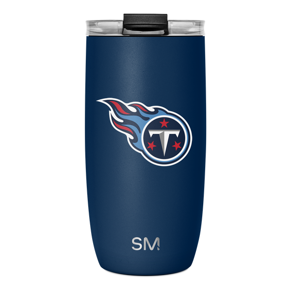 simple modern NFL Voyager Tumbler with Clear Flip Lid & Straw