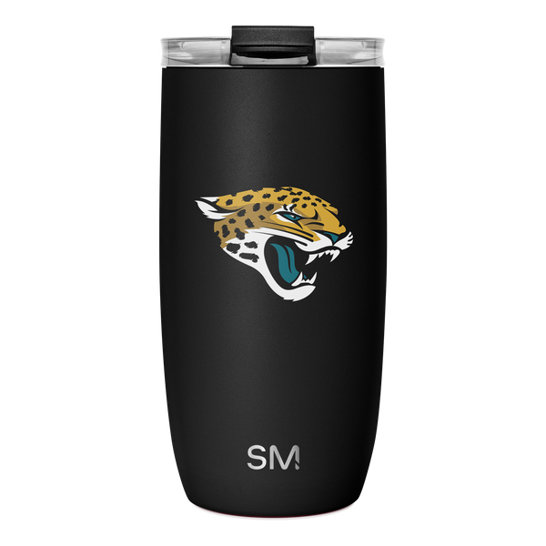 simple modern NFL Voyager Tumbler with Clear Flip Lid & Straw