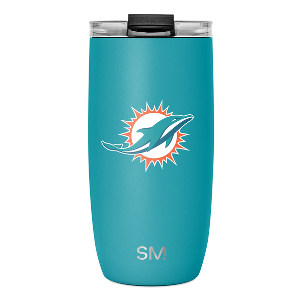 simple modern NFL Voyager Tumbler with Clear Flip Lid & Straw