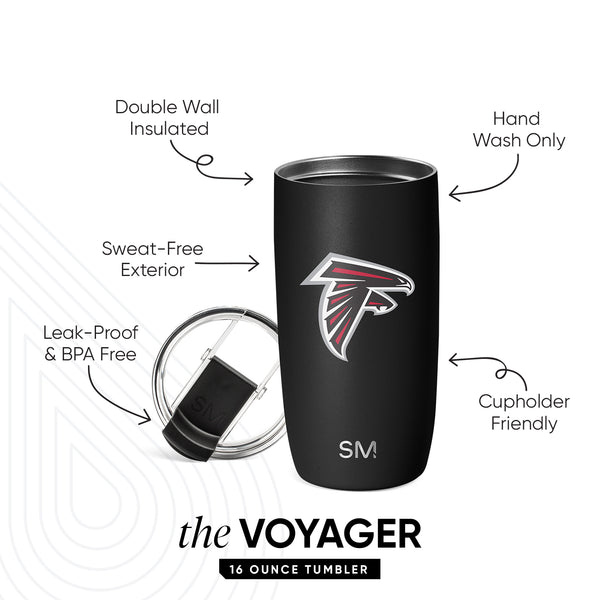 Simple Modern NFL Voyager Tumbler With Clear Flip Lid & Straw
