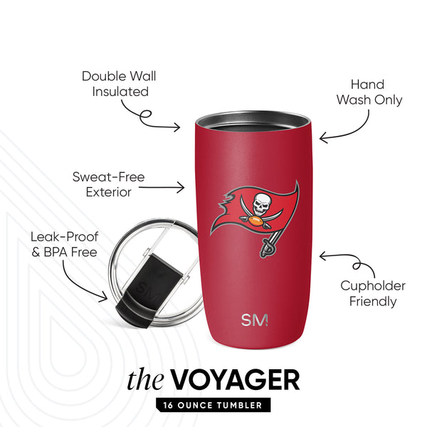 Simple Modern NFL Voyager Tumbler With Clear Flip Lid & Straw