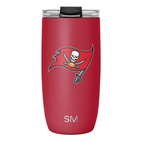 simple modern NFL Voyager Tumbler with Clear Flip Lid & Straw