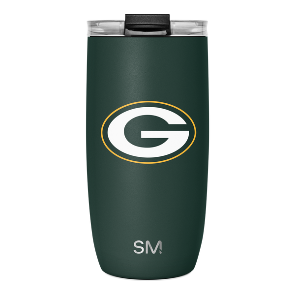 simple modern NFL Voyager Tumbler with Clear Flip Lid & Straw