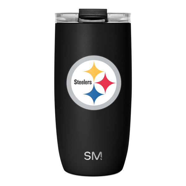 simple modern NFL Voyager Tumbler with Clear Flip Lid & Straw