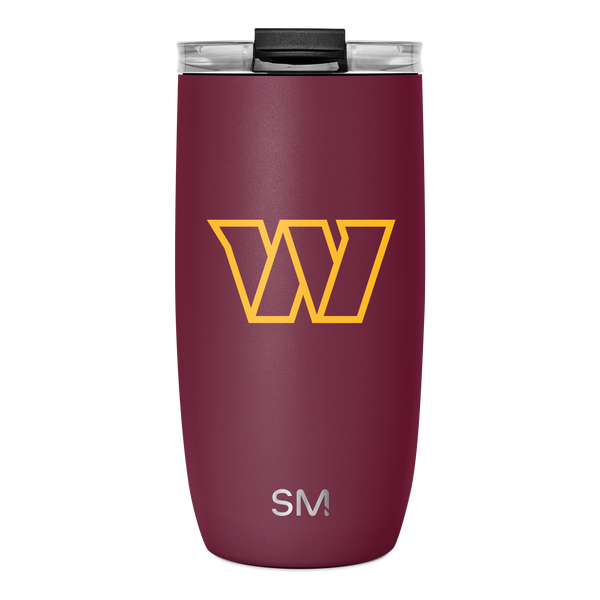 simple modern NFL Voyager Tumbler with Clear Flip Lid & Straw