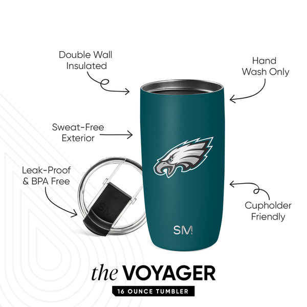 Simple Modern NFL Voyager Tumbler With Clear Flip Lid & Straw