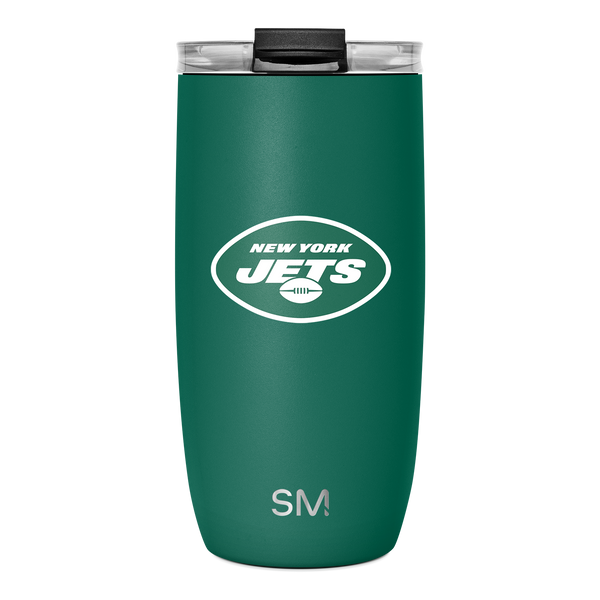 simple modern NFL Voyager Tumbler with Clear Flip Lid & Straw