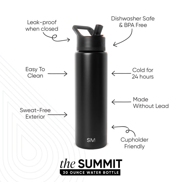 Simple Modern Summit Water Bottle With Straw Lid