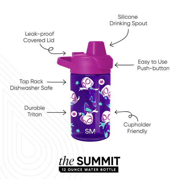 Simple Modern Summit Kids Plastic Water Bottle With Simple Flip Straw Lid