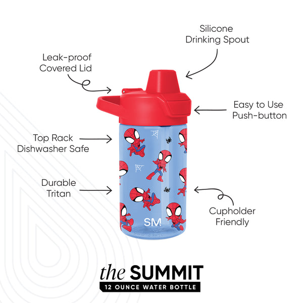 Simple Modern Summit Kids Plastic Water Bottle With Simple Flip Straw Lid