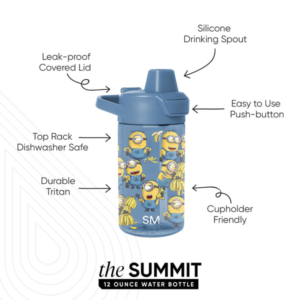 Simple Modern Summit Kids Plastic Water Bottle With Simple Flip Straw Lid