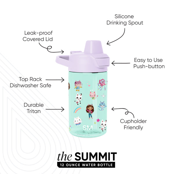 Simple Modern Summit Kids Plastic Water Bottle With Simple Flip Straw Lid